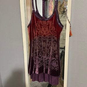 Free people velvet tunic tank